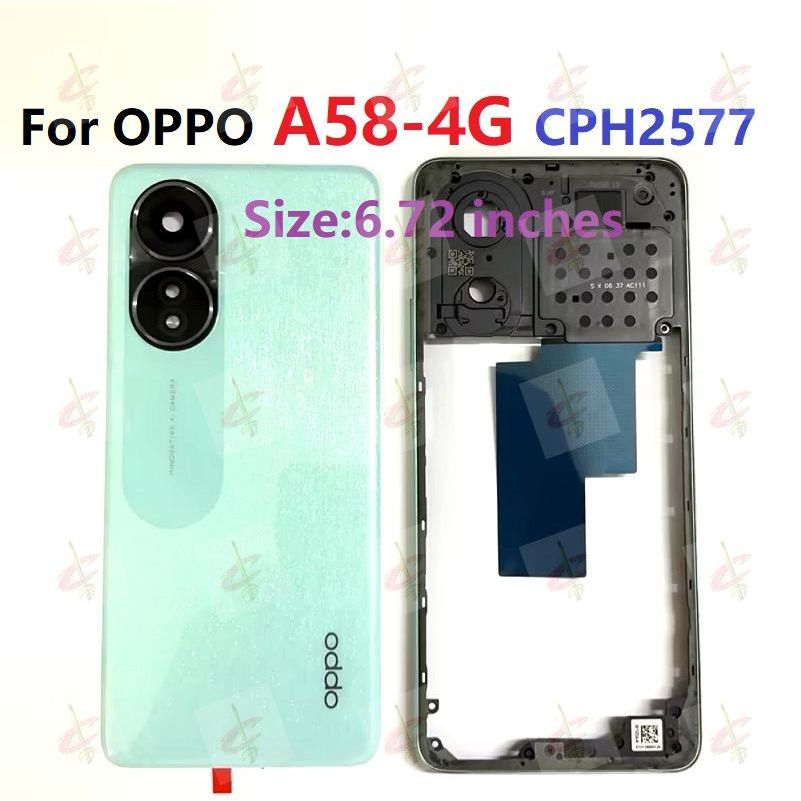 Vỏ Bộ  Nắp lưng Thay Thế Cho Khung giữa OPPO A58 4G CPH2577