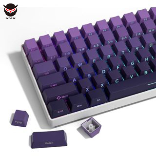 Xvx Side Print Keycaps - Shine Through Keycaps OEM Profile PBT Double Shot Keycap Set 136 phím
