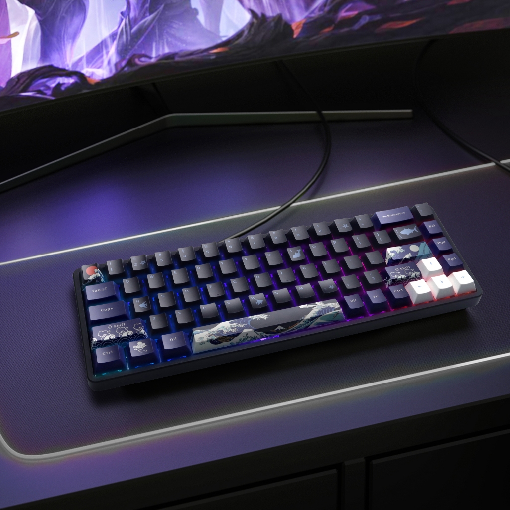 XVX Black Coral Reef Keycaps Cherry Profile 5-Side Dye-Sub Tương thích với tất cả các công tắc MX Màu đen sành điệu Chống dầu Bền bỉ cho văn phòng / Bộ quà tặng chơi game Keycap (78 / 132 Phím) | BigBuy360 - bigbuy360.vn