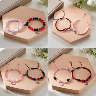 2 Chiếc Người Nhện Katie Từ Tính Cặp Đôi Vòng Tay Dệt Tay Đính Hạt Có Thể Điều Chỉnh Vòng Tay Lễ Hội Quà Tặng