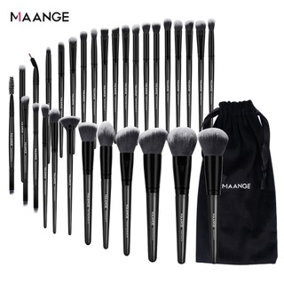 MAANGE Bộ 30 Cọ trang điểm chuyên nghiệp phấn phủ / má hồng / kem nền / che khuyết điểm / Cọ Phấn mắt kèm túi đựng mỹ phẩm tiện lợi