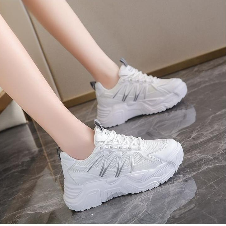 Giày Thể Thao Đế Dày Buộc Dây Màu Sắc Độc Đáo Thời Trang Mùa Thu Cho Nữ，Giày sinh viên, giày chạy bộ đế mềm,