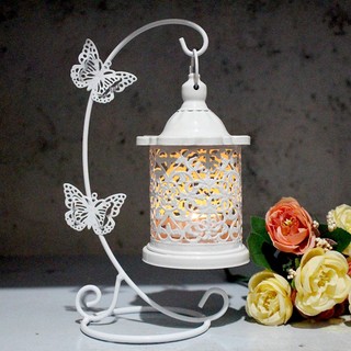Phong cách châu âu lồng chim tealight giá đỡ rỗng lồng chim chân nến bướm móc chân nến