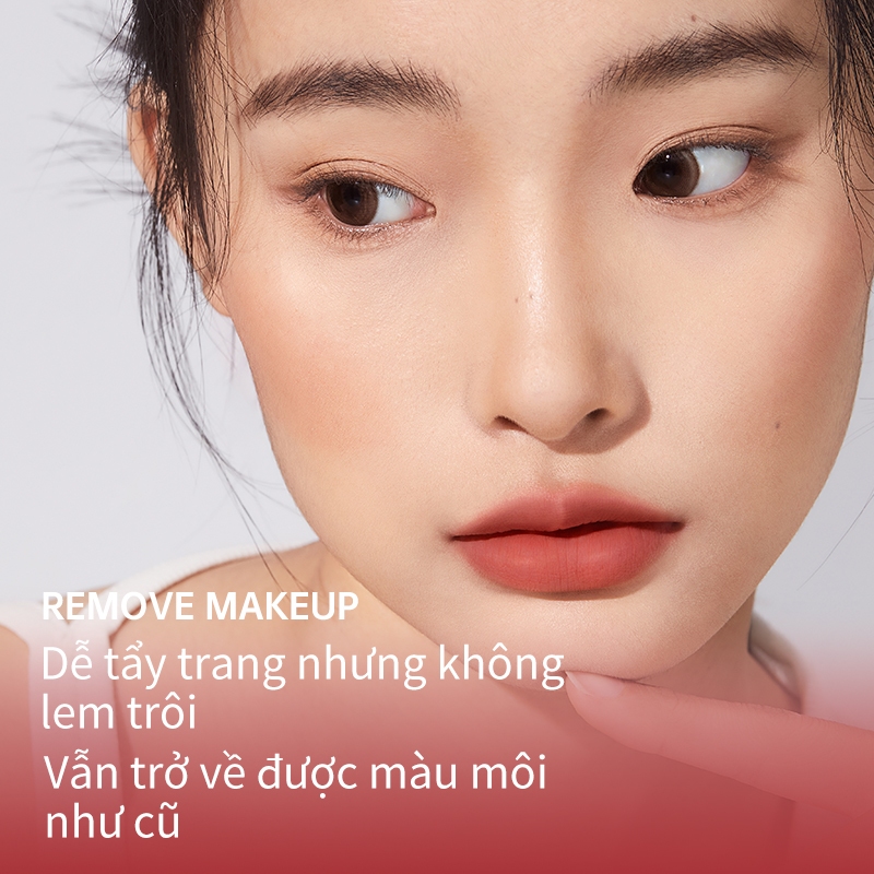 Son lì Mooekiss công nghệ khóa màu, không dính cốc, bảng 6 màu dễ dùng hằng ngày, thiết kế gọn nhẹ 3g | BigBuy360 - bigbuy360.vn