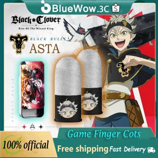 Bluewow New Garena Custom Game [Cỏ ba lá đen: M] Găng tay Pro + Ngón tay Thích hợp cho trò chơi màn hình cảm ứng di động PUBG Free Fire Dòng nối hai lớp Găng tay ngón tay cái chống mồ hôi 86 chân