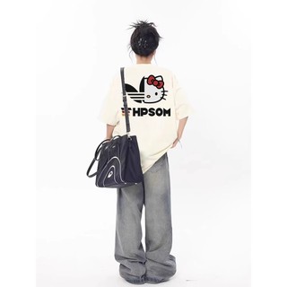 ZEVILL Thương hiệu địa phương Áo thun ngoại cỡ mát mẻ, Áo thun dạo phố cổ tròn Unisex, vừa vặn rộng, 100% Cotton-Y0985