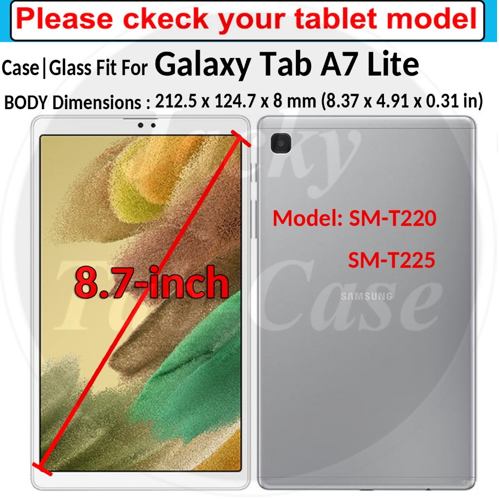 Bao Da Máy Tính Bảng PU Nắp Lật Có Ngăn Đựng Bút Cho Samsung Galaxy Tab A7 Lite 8.7 " SM-T220 SM-T225 A7Lite T220 T225 SM-T227 Giá Đỡ
