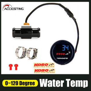 Đồng hồ đo nhiệt độ nước tròn koso nước xe máy cho yamaha nmax tmax xmax đồng hồ đo nhiệt độ kỹ thuật số 0 ~ 120 độ hiển thị