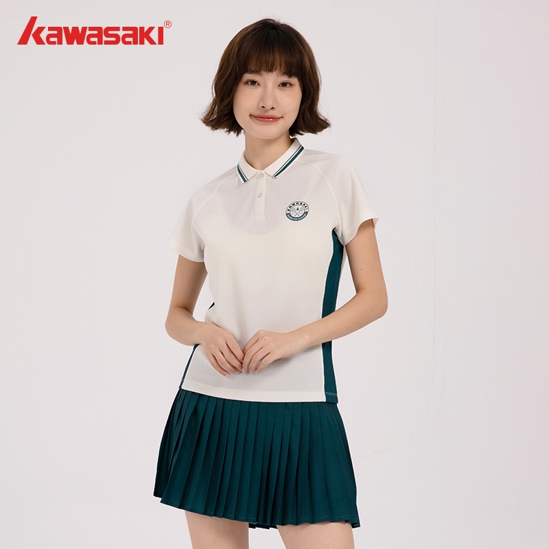 Kawasaki Nữ Pickleball Cầu Lông Tennis Áo Sơ Mi Polo Hút Mồ Hôi Nhanh Khô Thoáng Khí Áo Thể Thao B29