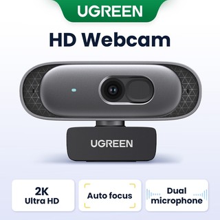 Ugreen HD Webcam 2K Ultra HD Micro kép Tự động lấy nét Tự động chỉnh sửa ánh sáng để phát trực tuyến Hội nghị Zoom Skype YouTube Desktop