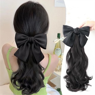 Tóc Giả Dài Xoăn Tóc Cao Đuôi Ngựa Mô Phỏng Tóc Nơ Bím Tóc