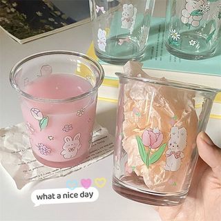 Ly Thủy Tinh Uống Cà Phê Hình Hoa tulip Xinh Xắn Ly cốc thủy tinh