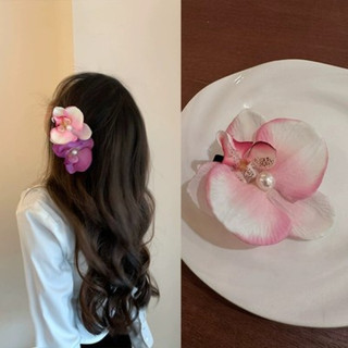 Kẹp Tóc Hoa Bướm Ngọt Ngào Tính Khí Thanh Lịch Mô Phỏng Hoa Lan Kẹp Tóc Nữ Thời Trang Và Đa Năng Phụ Kiện Tóc