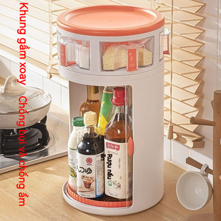 Kệ Xoay Đựng Gia Vị Tiện Lợi Cho Nhà Bếp kệ đựng gia vị /kệ đựng gia vị nhà bếp