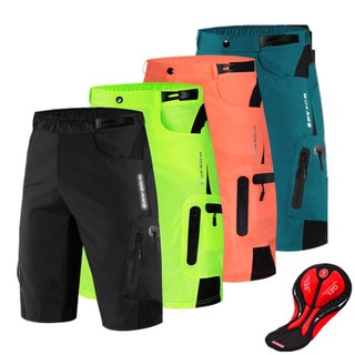 Wosawe mtb xuốnghill nam đi xe đạp quần short có đệm giải trí núi thoáng khí xe đạp thể thao xe đạp 1 / 2 quần