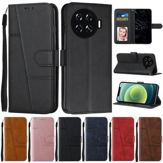 Dành Cho Tecno Spark 20 Pro + Ốp Lưng Ví Lật Bìa Sách Cho Tecno Spark 20 Pro SPARK20 20C 20Pro Plus Da Bảo Vệ Vỏ Điện Thoại