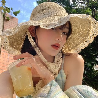 Mũ Chống Nắng Rộng Vành Nữ Hàn Quốc Mũ Chống Nắng Thời Trang Ren Mũ Rơm Mũ Chống Nắng Mùa Hè Ngoài Trời