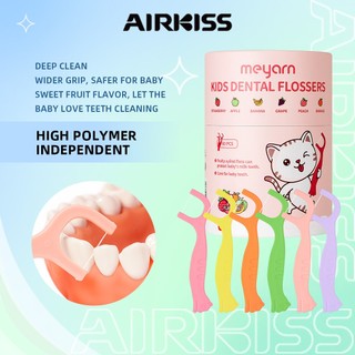  Hộp đựng nha khoa trẻ em AIRKISS Hương vị trái cây Fluoride 60 chiếc
