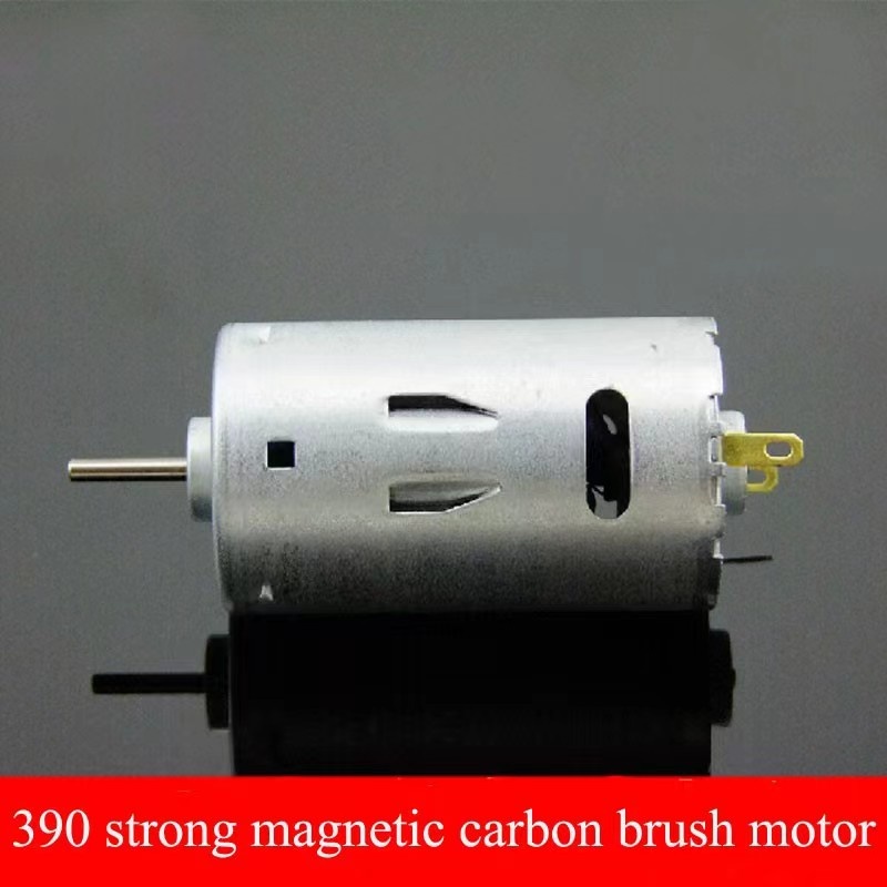 Động cơ bàn chải Carbon từ tính mạnh mẽ hoàn toàn bằng kim loại tốc độ cao 390 Động cơ mô-men xoắn l