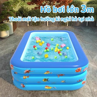 Bể bơi cho bé phao hồ bơi cho bé bể bơi cho bé chống trượt to cát gia đình ngoài trời 3m 3 tầng
