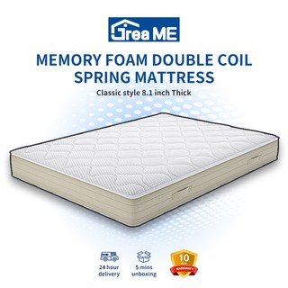 Nệm Foam KADE Mattress 20cm nệm lò xoMát mẻ và thoáng khí Hai lớp mút hoạt tính và lò xo im lặng độc lập vua nệm