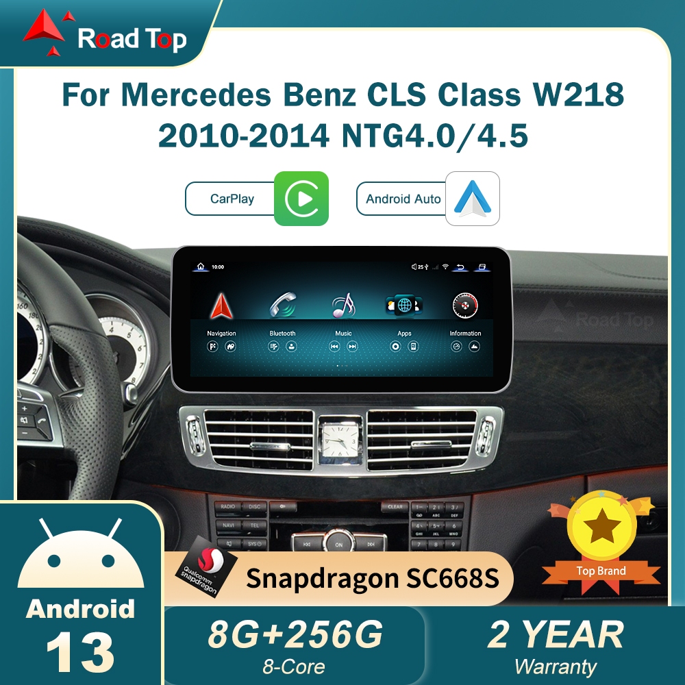Không Dây Carplay Android 13 Tự Động Radio 10.25 / 12.3 inch Đầu Đơn Vị Màn Hình Cho Xe Mercedes Benz CLS W218 2010-2014 NTG 4.0 / 4.5 Xe Hơi Đa Phương Tiện Máy Nghe Nhạc Gương Liên Kết USB Điều Hướng Cảm Ứng Scre