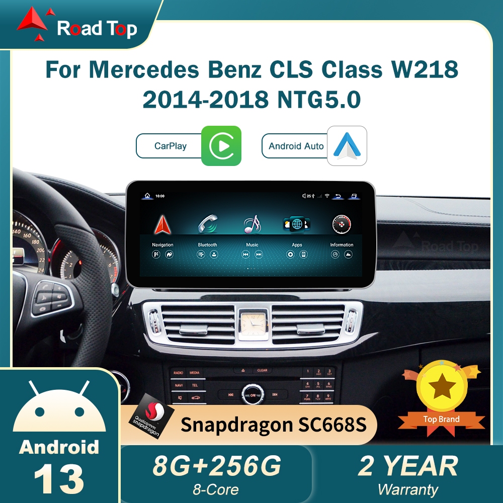 Android 13 Radio Xe Hơi Màn Hình Cảm Ứng Stereo Cho Xe Mercedes Benz CLS Class W218 2014-2018 NTG 5.0 Bluetooth USB Wifi Gương Liên Kết Máy Nghe Nhạc Đa Phương Tiện Tự Động Không Dây Điều Hướng CarPlay