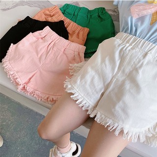Quần short bé gái 3-12 tuổi quần short màu denim mùa hè