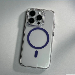 【Transparent Pc hard case/Ultra-thin/Orange】Ốp lưng compatible for iPhone 12 13 14 15 pro max case