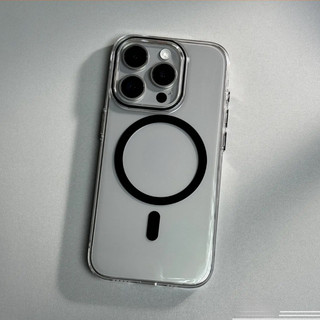 【Transparent Pc hard case/Ultra-thin/Orange】Ốp lưng compatible for iPhone 12 13 14 15 pro max case