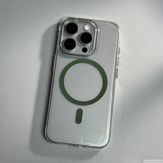 【Transparent Pc hard case/Ultra-thin/Orange】Ốp lưng compatible for iPhone 12 13 14 15 pro max case