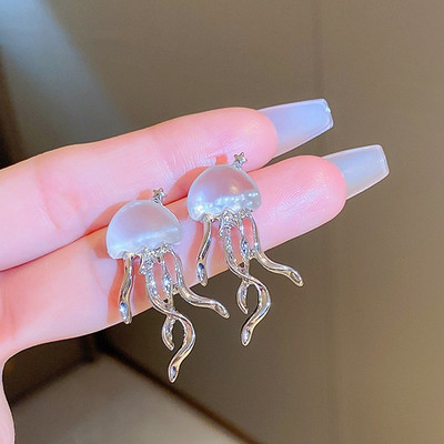 PINKDU Dễ Thương Thạch Bông Tai Sáng Tạo Hợp Thời Trang Cá Tính Hợp Kim Mờ Bông Tai Trang Sức Quà Tặng Cho Nữ PD1876