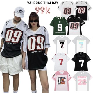 Áo thun nam nữ No. 09 Chất liệu Cardigan Cotton chất lượng cao UNISXE OverSize Áo thun bóng rổ dạng dáng rộng