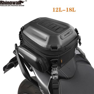 Rhinowalk 12L-18L Mở rộng chống thấm nước vỏ cứng xe máy đuôi túi ngoài trời xe máy trên hộp túi phụ kiện