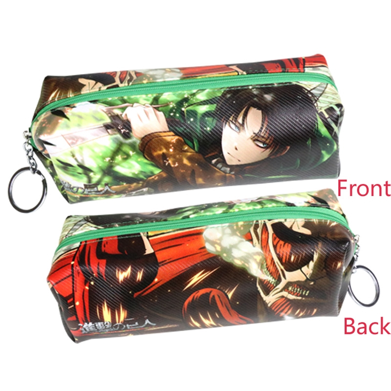 Anime Attack on Titan Scouting Corps Wings of Liberty Vỏ bút chì da PU