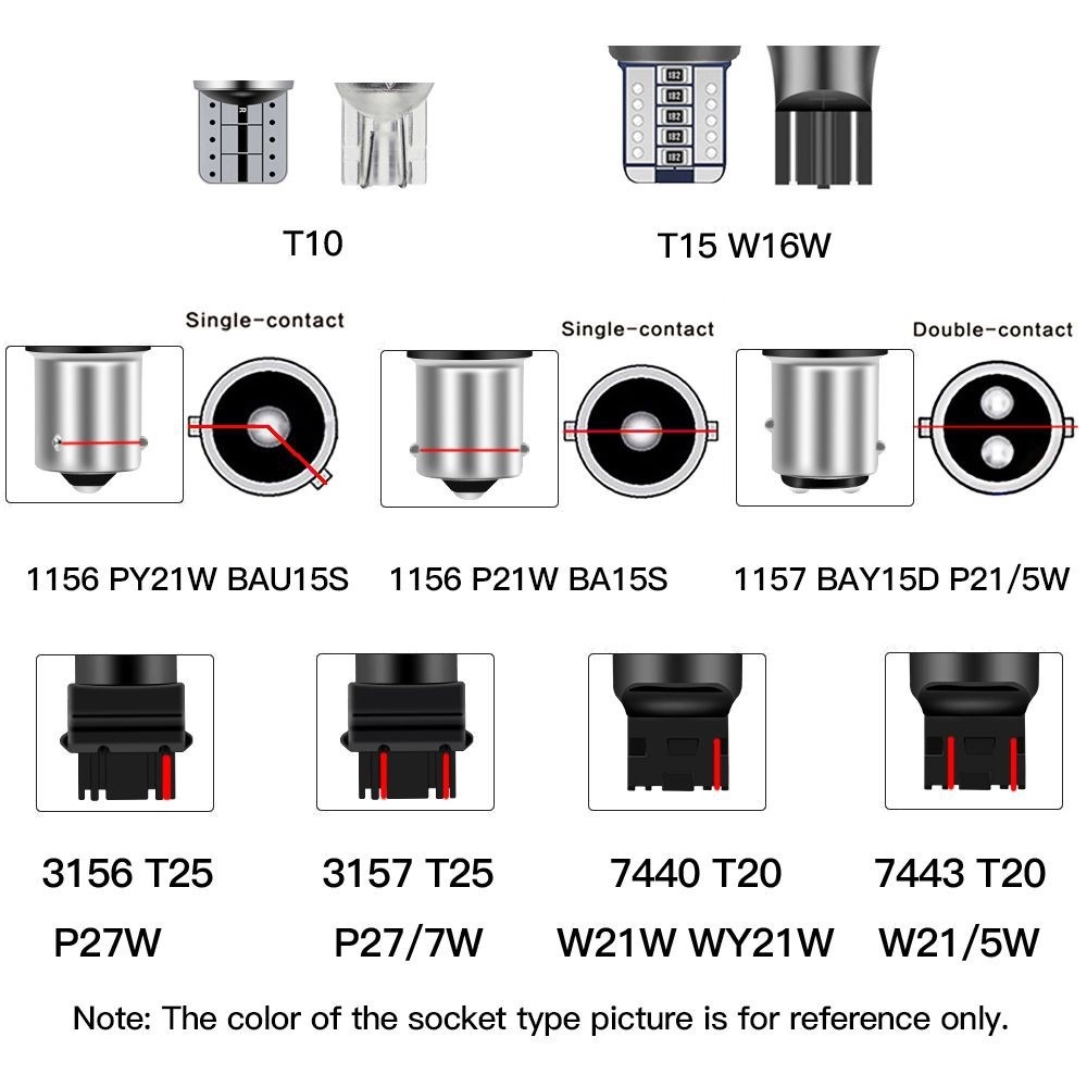 1 Cái 1157 1156 BA15S P21W BAY15D P21 / 5W Bóng Đèn Đuôi Xe Phanh Ngược Đèn Tín Hiệu Bóng Đèn DRL Giấy Phép Tín Hiệu