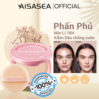  AISASEA Phấn Phủ Kiềm Dầu chống nước 10g Mịn Lì 16H Phấn phủ trang điểm