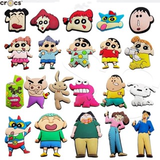 Jibbicz Phụ Kiện, Miếng Dán, Crayon Shin-Chan Series PVC Hoạt Hình Dễ Thương Giày Chữ Thập Trang Trí Charm Dép Dán Dép Charm Cross Dép Dán Dễ Thương DIY Trang Trí Giày Phụ Kiện Khóa