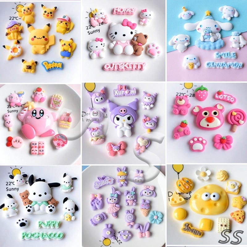 Bộ 6 / 9 / 11 Bộ Hơn 100 Lựa Chọn Bộ Hoạt Hình Vui Nhộn Series Kuromi / Kitty / Pikachu / Phụ Kiện Giày Trang Trí Miếng Dán Diy Cross Phụ Kiện Khóa Giày