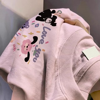 Áo phông nữ màu hồng cute dog local brand SALMO fashion  áo thun nữ tay lỡ ngắn cổ tròn 100% cotton Y0350