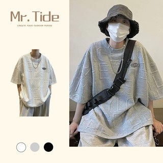 Áo Thun Tay Ngắn Dáng Rộng In Chữ Phong Cách Đường Phố Nhật Bản Thời Trang Mùa Hè Cho Nam