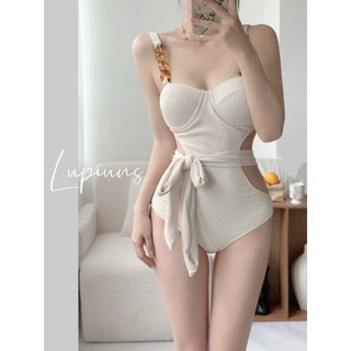 đồ bơi đi biển 1 mảnh 2024 Mới trơn đồ bơi nữ Thời Trang Hàn Quốc