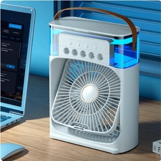 Quạt làm mát không khí Máy tạo độ ẩm di động có bình nước LED TYPE C USB 180° Xoay