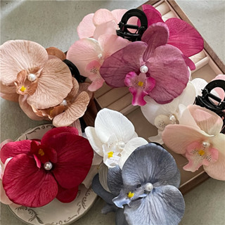 Lãng Mạn Du Lịch Hoa Vuốt Tóc Nữ Thanh Lịch Bướm Lan Kẹp Tóc Phụ Kiện Thời Trang Đường Phố Bắn Bé Gái Kẹp Tóc