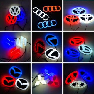  Logo xe phát sáng 4D Chevrolet Audi Nhật Bản Mercedes-Benz Lexus Suzuki Ford Honda Toyota Hyundai Volkswagen Mazda Mitsubishi Daihatsu Lada BMW Logo xe LED sửa đổi 
