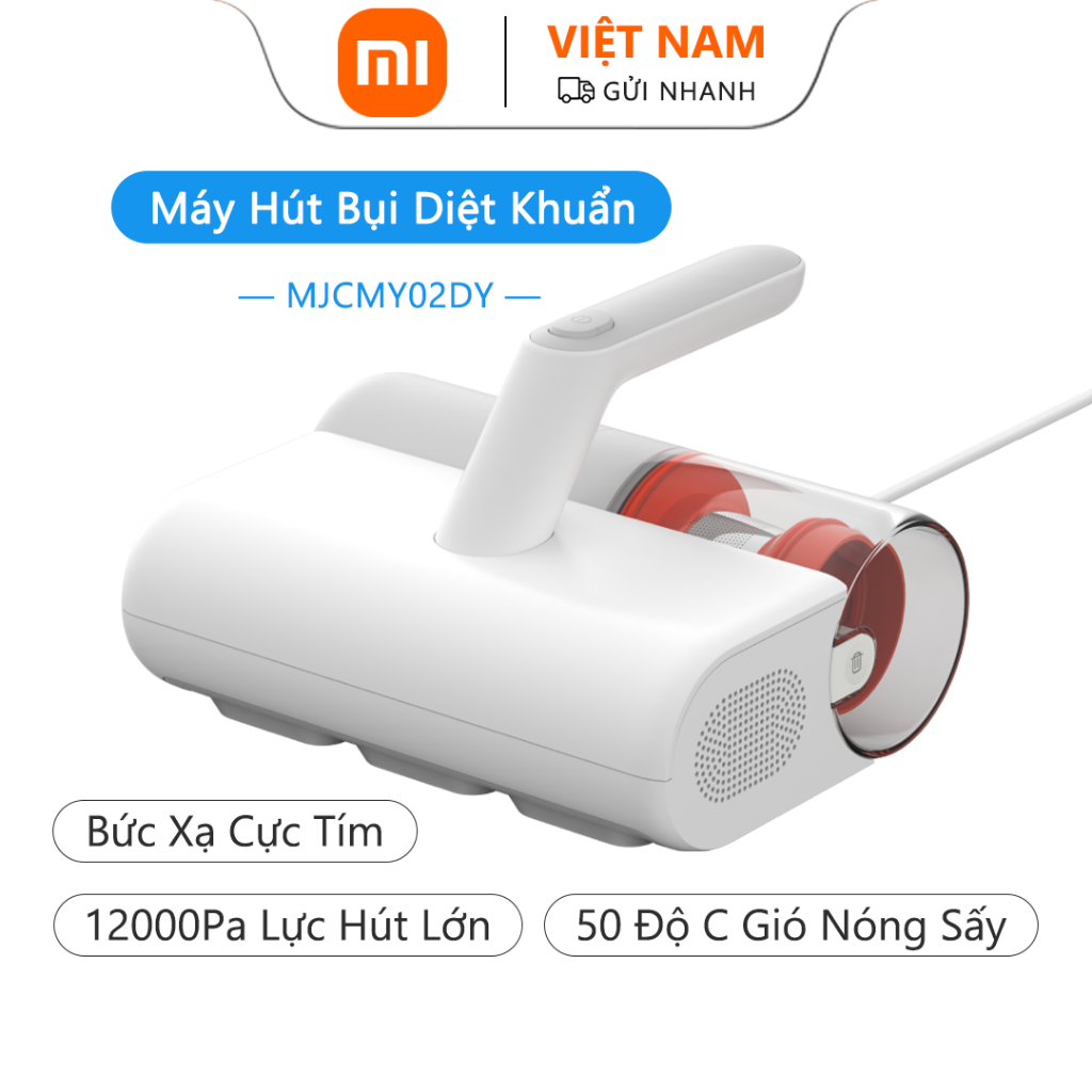 Máy hút bụi giường cầm tay Xiaomi Youpin Mijia, Hút 12000Pa, Đèn UV-C, 50°C Sấy không khí nóng cho lông / tóc làm sạch sâu / lông / bụi trên bề mặt vải