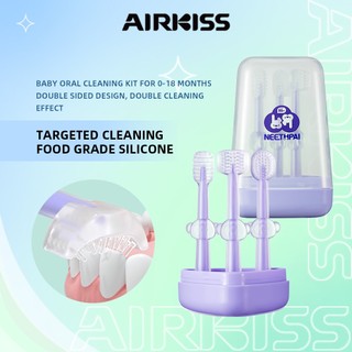  Bàn chải đánh răng cho bé AIRKISS Bàn chải mềm 3 trong 1 0-18 tháng Berus Gigi Kanak Kanak