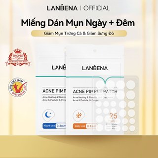 5 Miếng dán mụn LANBENA trong suốt hỗ trợ giảm mụn lành sẹo mụn dùng mỗi ngày dán mụn ban ngày & ban đêm