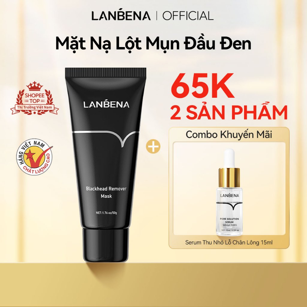 Mặt nạ lột mụn đầu đen than tre Lanbena 50g