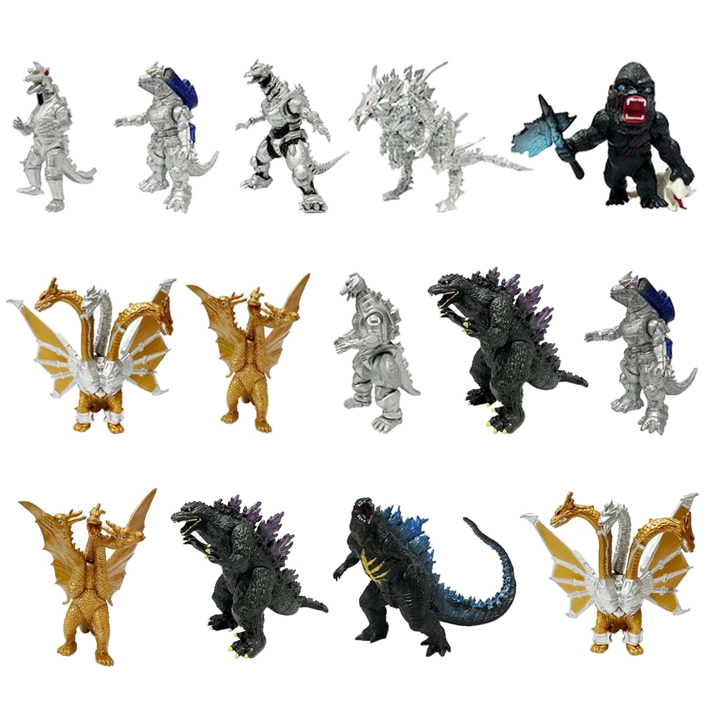 6 Cái / 8 Cái / bộ 12cm Godzilla: Vua Quái Vật Hình Vua Ghidorah Mecha Godzilla King Kong Q Phiên Bản PVC Nhân Vật Hành Động Mô Hình Đồ Chơi Búp Bê